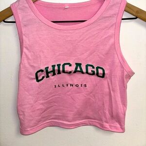 Pink Chicago Crop Top